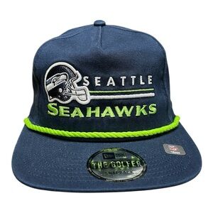 New With Tags Seattle Seahawks New Era The Golfer Snapback Rope Hat NFL Football